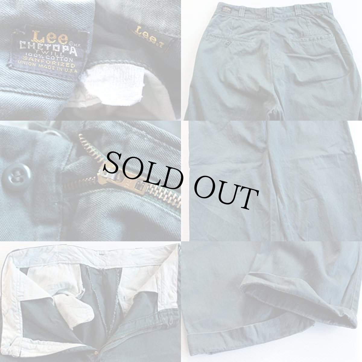 画像3: 60s Leeリー CHETOPA TWILL ワークパンツ w34 (3)