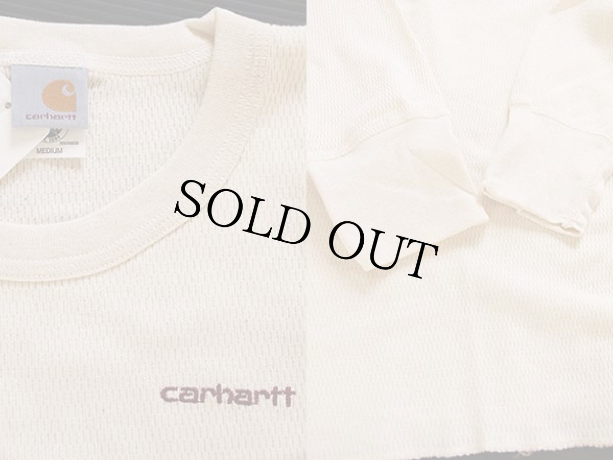 画像3: デッドストック★90s USA製 carharttカーハート コットン サーマルシャツ M (3)