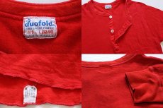 画像3: 70s duofold ヘンリーネック 2レイヤー アンダーシャツ 赤 L (3)