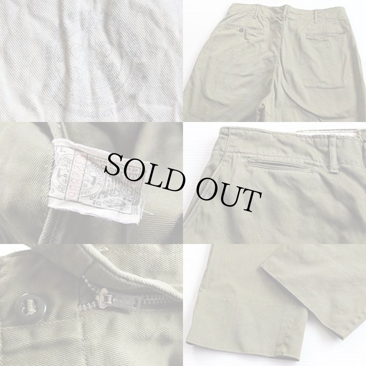 画像3: 50s BSA ボーイスカウト コットンツイル パンツ オリーブ w34 (3)