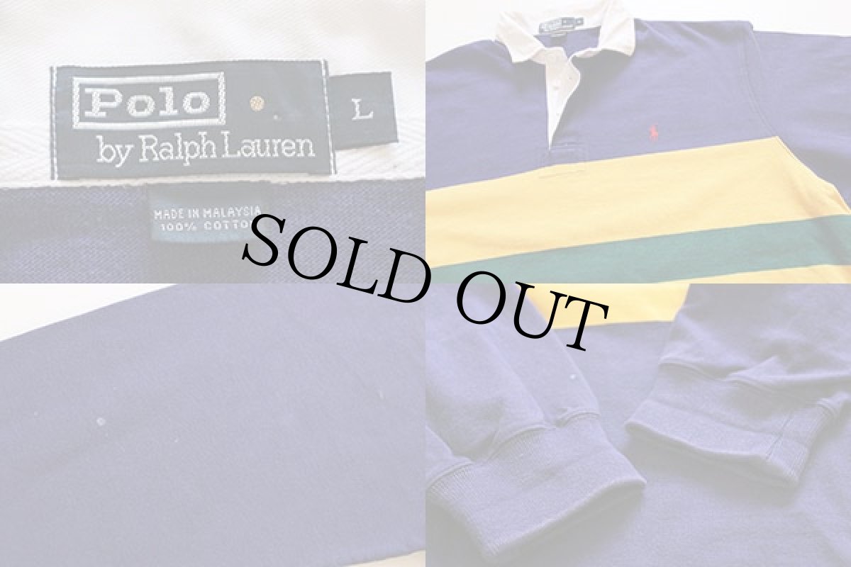画像3: 90s ポロ ラルフローレン コットン ラガーシャツ L (3)