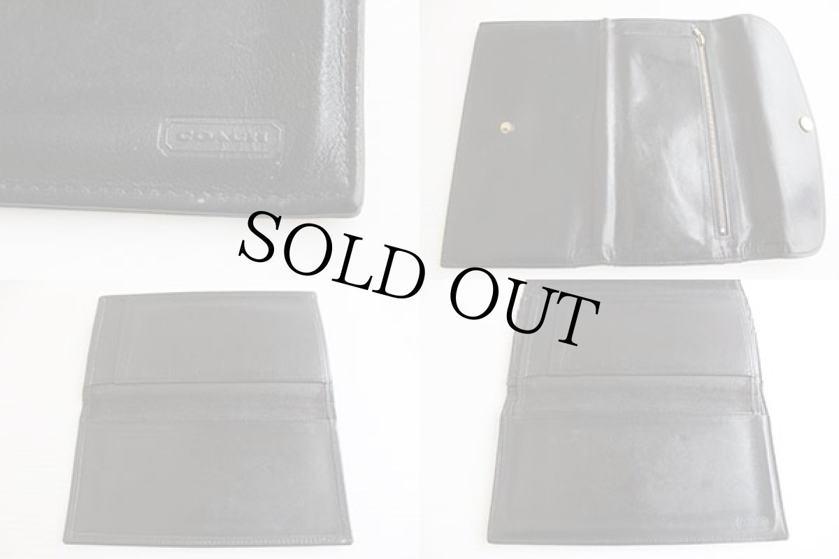 画像4: COACH オールド コーチ レザー ウォレット 黒 (4)