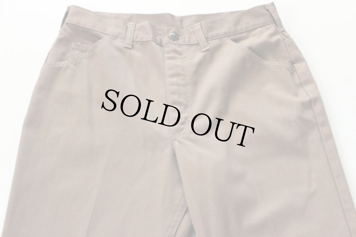 画像2: 70s USA製 Leeリー ピケパンツ 茶 w32 (2)