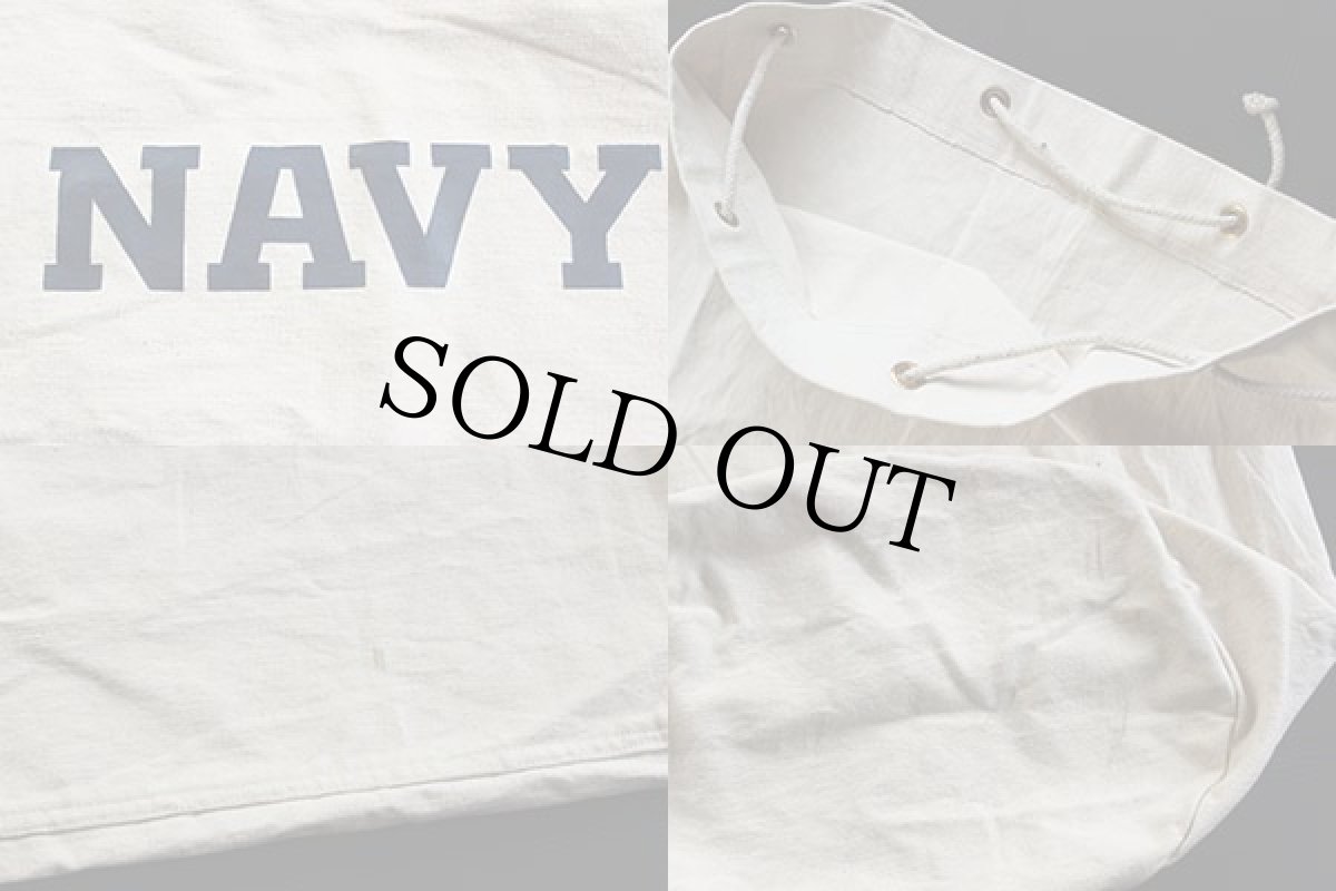 画像3: ビンテージ NAVY キャンバス ダッフルバッグ (3)