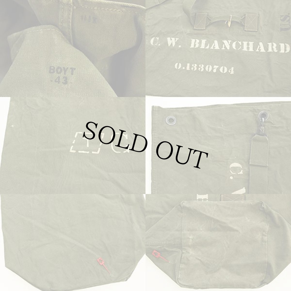 画像3: 40s 米軍 U.S. ステンシル ダッフルバッグ (3)