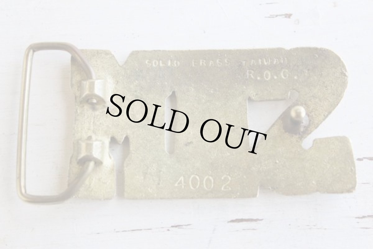 画像2: 70s SAM ネーム ブラス バックル (2)