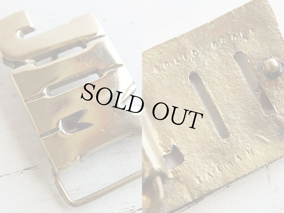 画像3: 70s JIM ネーム ブラス バックル (3)