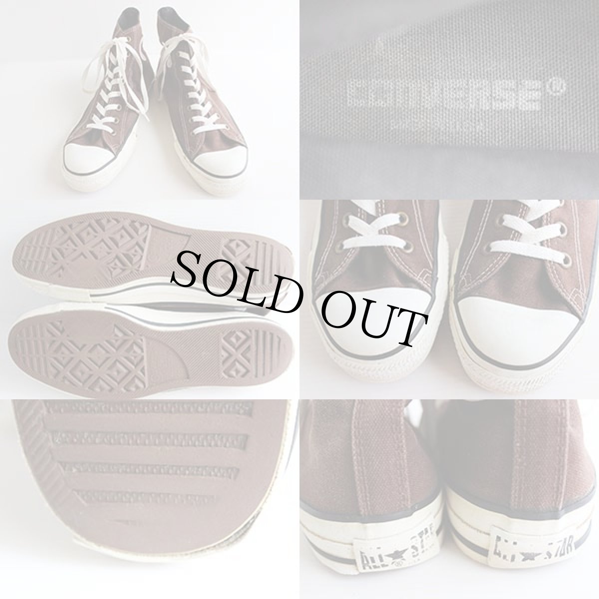 画像3: 90s USA製 CONVERSEコンバース ALL STARオールスター HI 茶 10 (3)