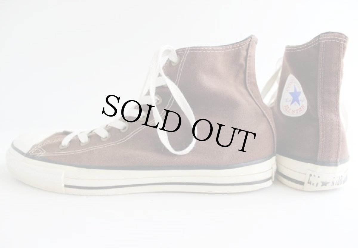 画像2: 90s USA製 CONVERSEコンバース ALL STARオールスター HI 茶 10 (2)