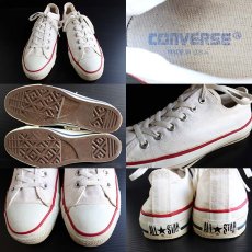 画像3: 90s USA製 CONVERSEコンバース ALL STARオールスター Low 白 8 (3)