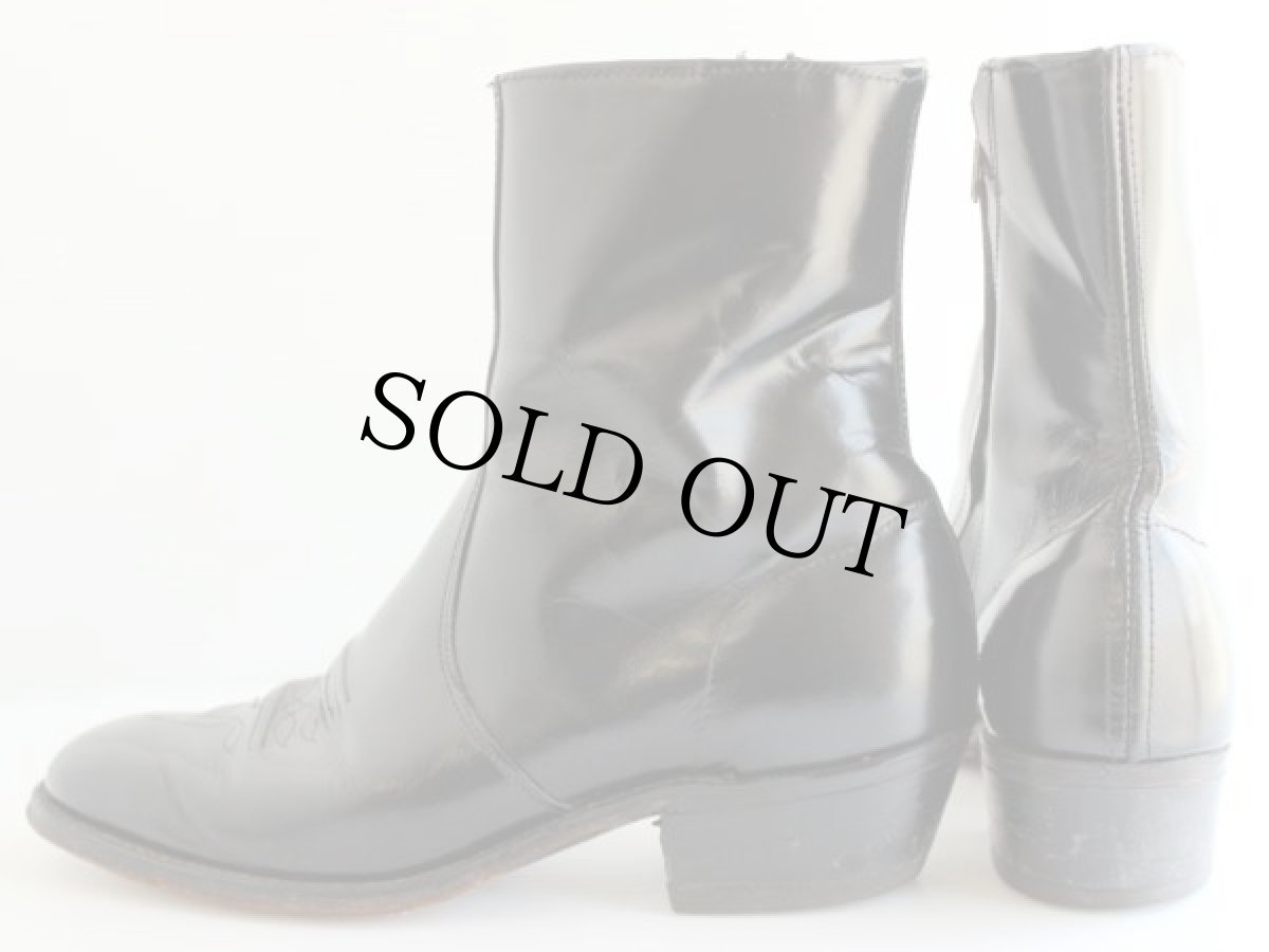 画像2: USA製 SILVERADO サイドジップ ウエスタンブーツ 黒 10 (2)