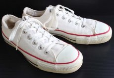 画像1: 90s USA製 CONVERSEコンバース ALL STARオールスター Low 白 8 (1)