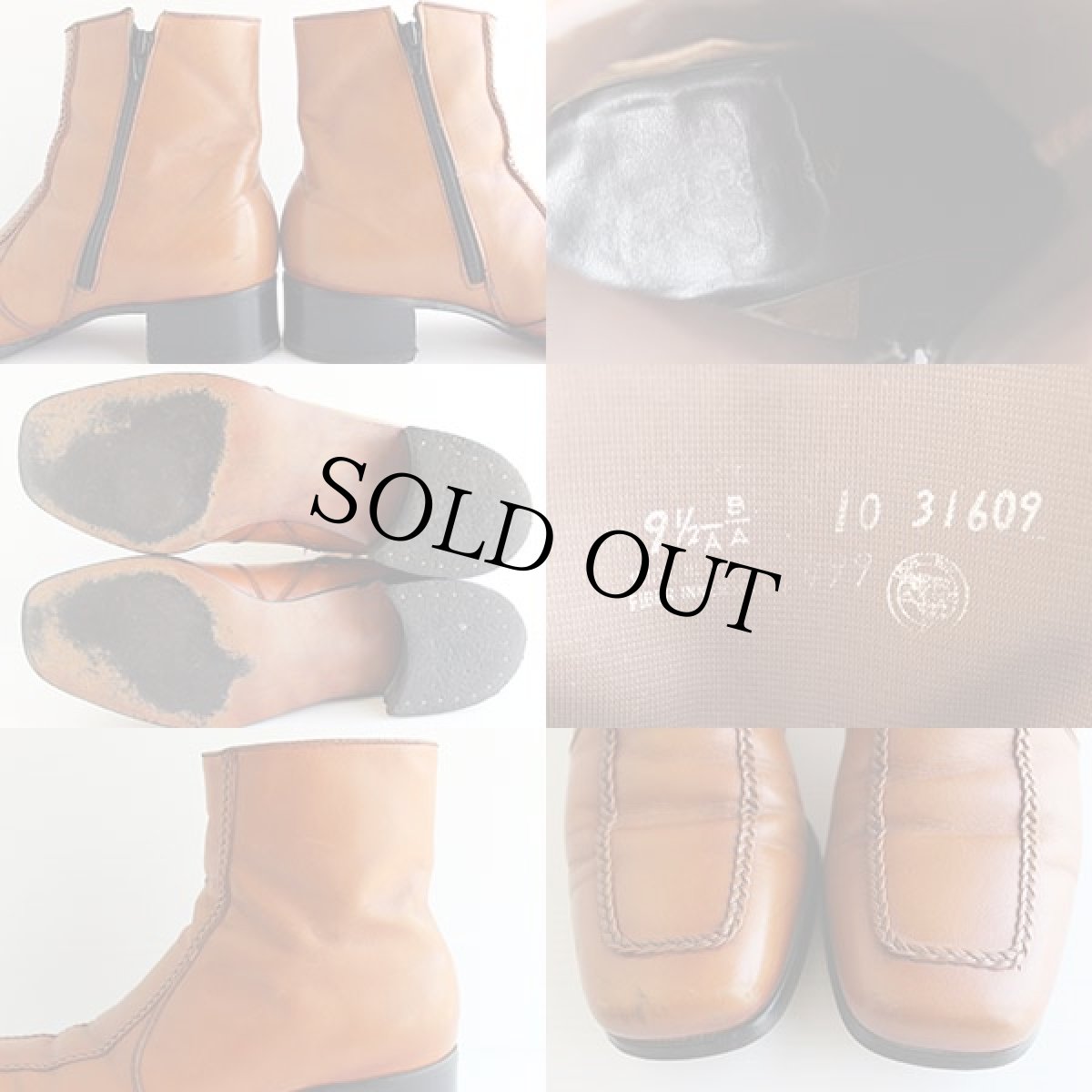 画像4: 70s JCPenney サイドジップ ブーツ 茶 (4)