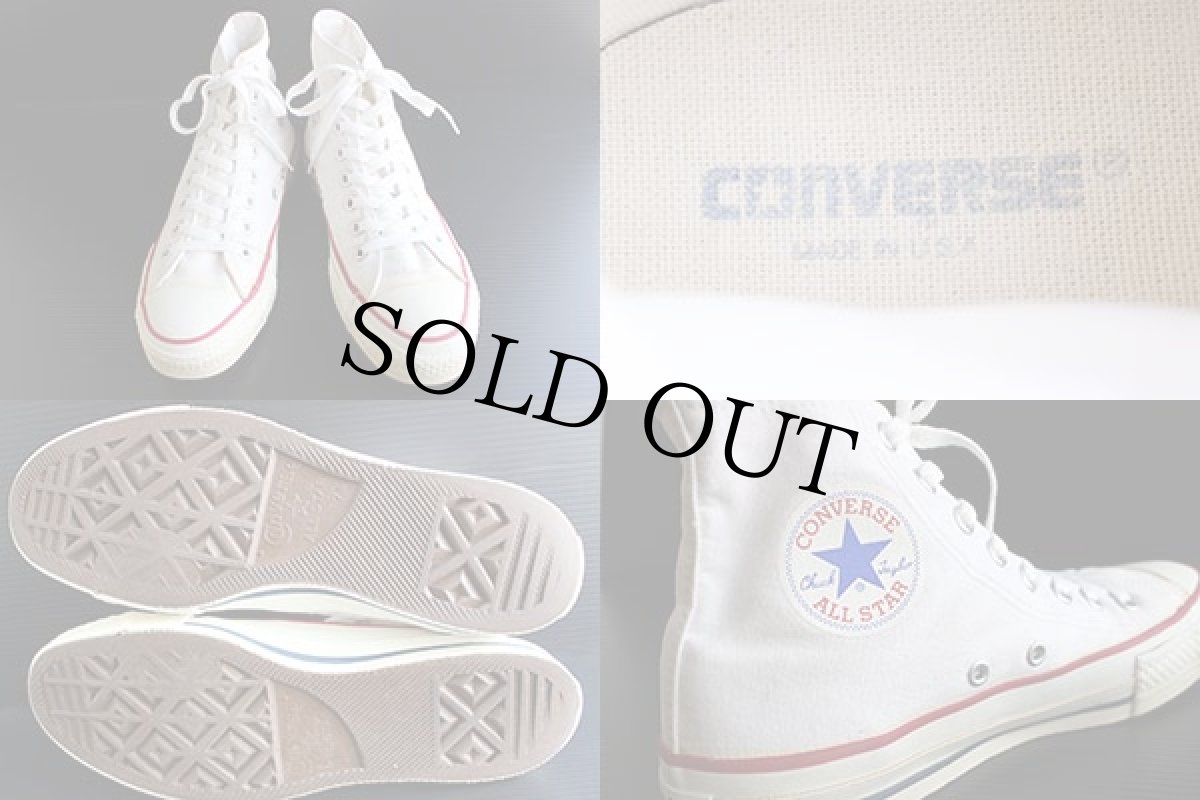 画像3: 90s USA製 CONVERSEコンバース ALL STARオールスター HI 白 7.5 (3)