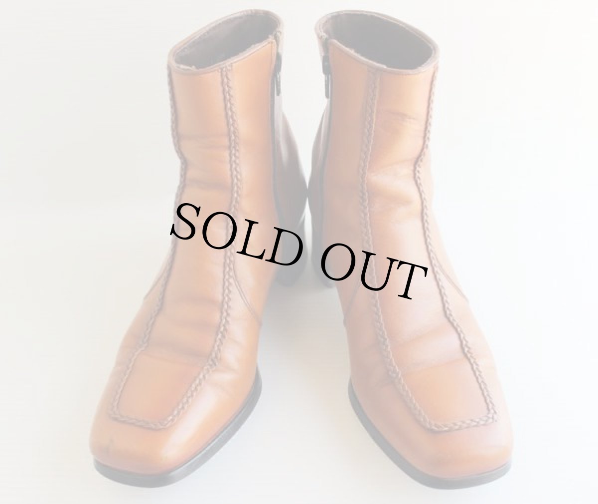 画像3: 70s JCPenney サイドジップ ブーツ 茶 (3)