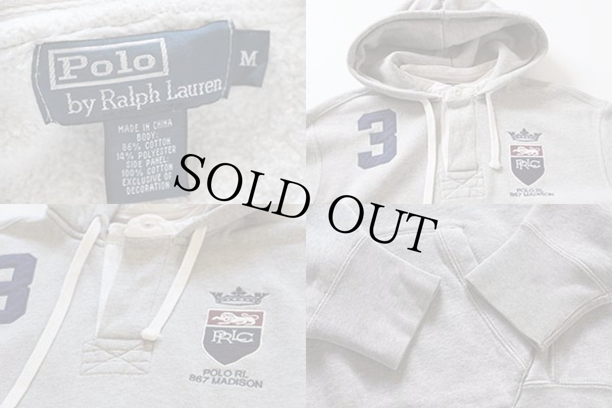 画像3: ポロ ラルフローレン ラガータイプ スウェットパーカー グレー M (3)