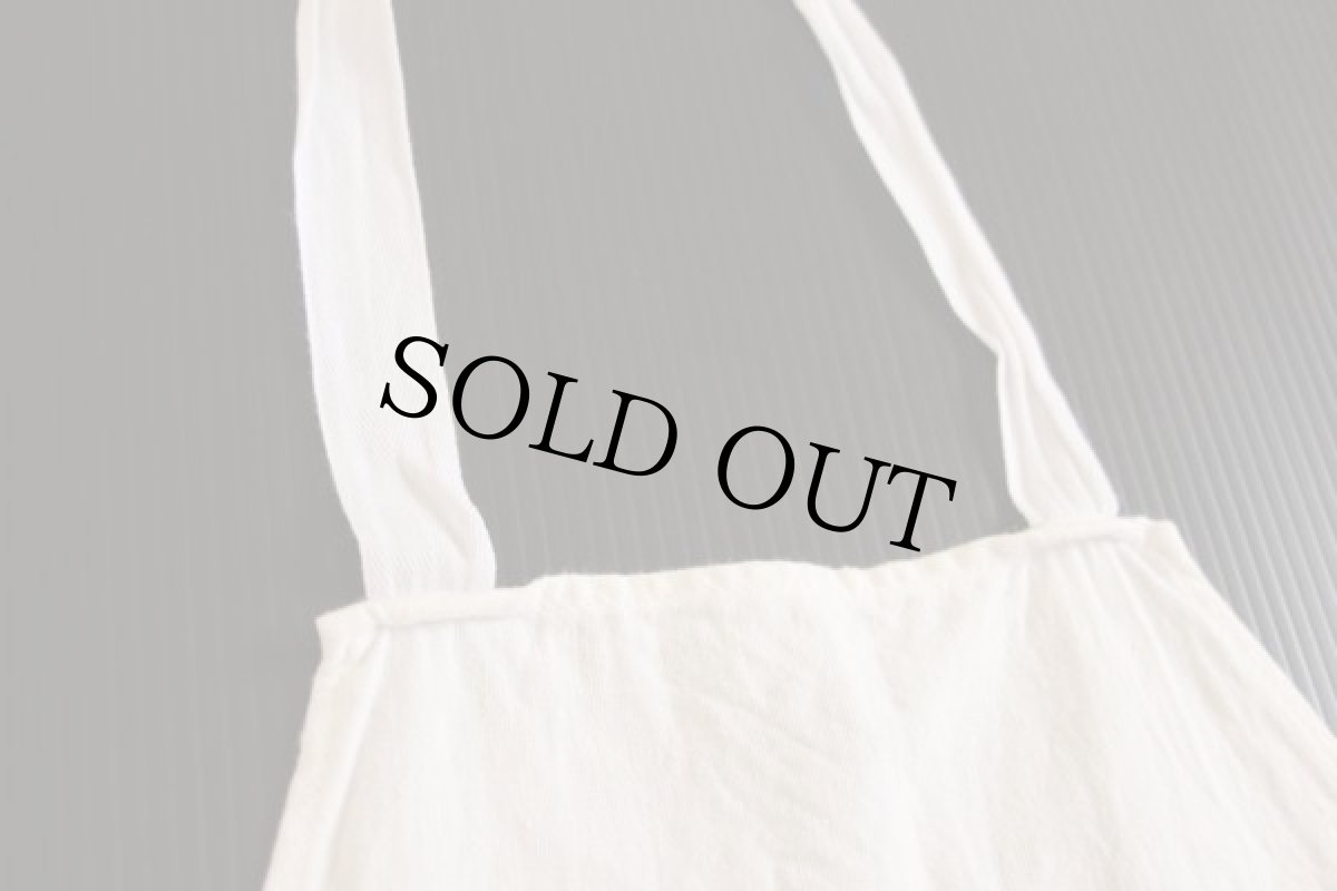 画像5: ビンテージ Let's EAT 染み込みプリント コットン エプロン 生成り (5)