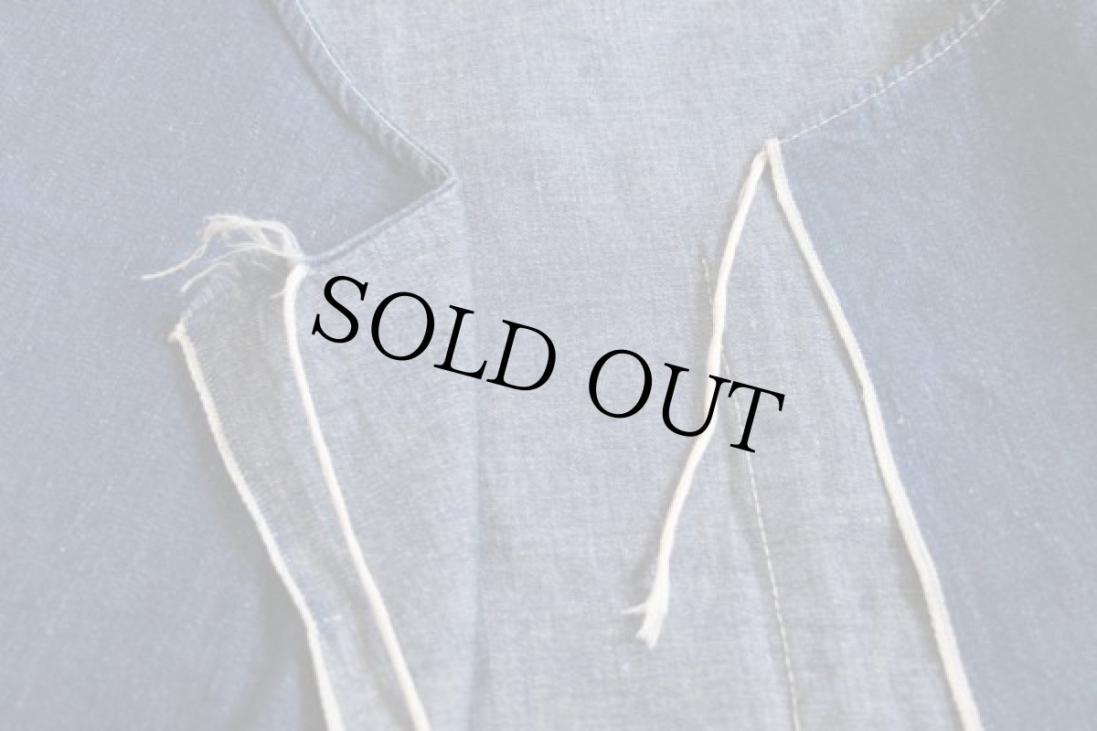 画像5: ビンテージ 耳付き インディゴ デニム ワークエプロン (5)