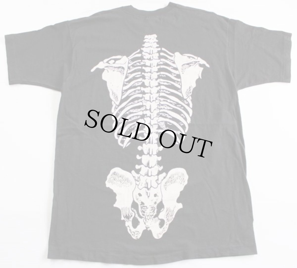 画像3: 90s USA製  人体 骨格 スケルトン 両面プリント コットンTシャツ 黒 XL (3)
