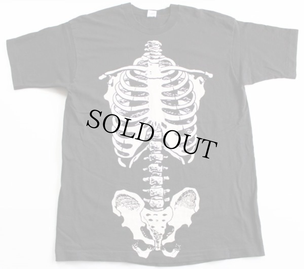 画像2: 90s USA製  人体 骨格 スケルトン 両面プリント コットンTシャツ 黒 XL (2)