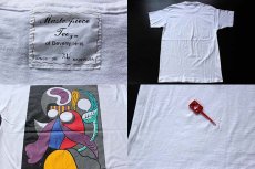 画像3: 80s USA製 Picassoピカソ アート コットンTシャツ 白 XL (3)