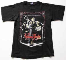 画像2: 90s USA製 Addams Familyアダムスファミリー コットンTシャツ 黒 M (2)