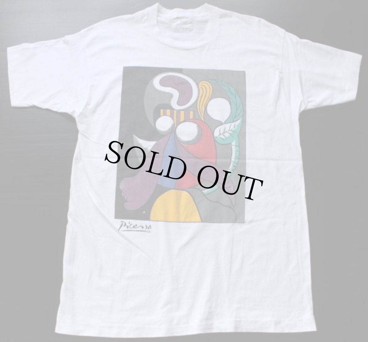 画像2: 80s USA製 Picassoピカソ アート コットンTシャツ 白 XL (2)