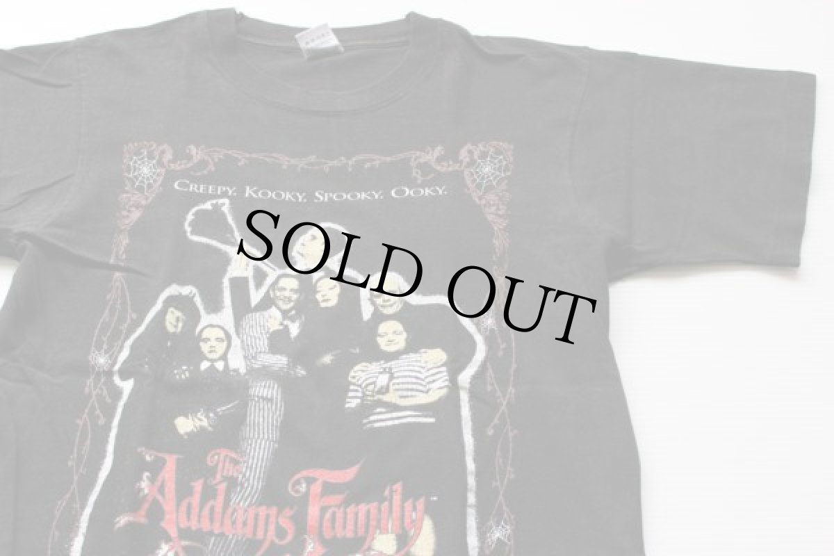 画像1: 90s USA製 Addams Familyアダムスファミリー コットンTシャツ 黒 M (1)