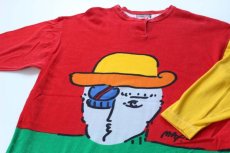 画像2: 80s PETER MAX NEOMAX ピーターマックス コットン 長袖Tシャツ S (2)