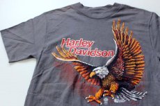 画像1: 80s USA製 Hanes HARLEY-DAVIDSON ハーレー ダビッドソン コットンTシャツ 炭黒 M (1)