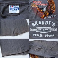 画像4: 80s USA製 Hanes HARLEY-DAVIDSON ハーレー ダビッドソン コットンTシャツ 炭黒 M (4)