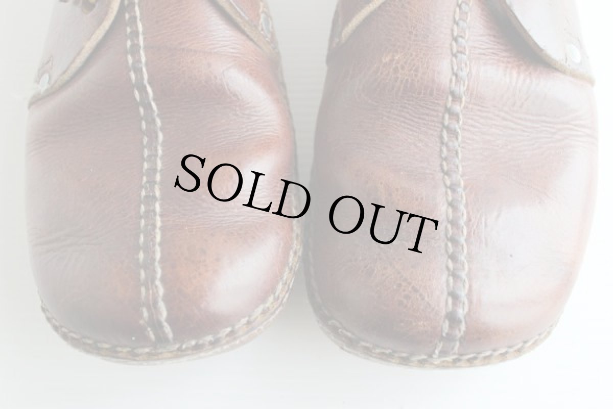 画像4: ビンテージ ハンドクラフト モカシン レザーシューズ (4)