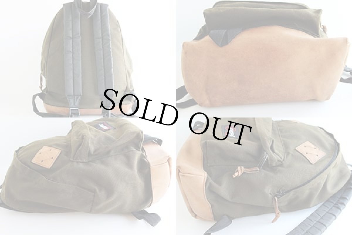 画像2: 80s USA製 EASTPAKイーストパック ボトムレザー リュックサック (2)