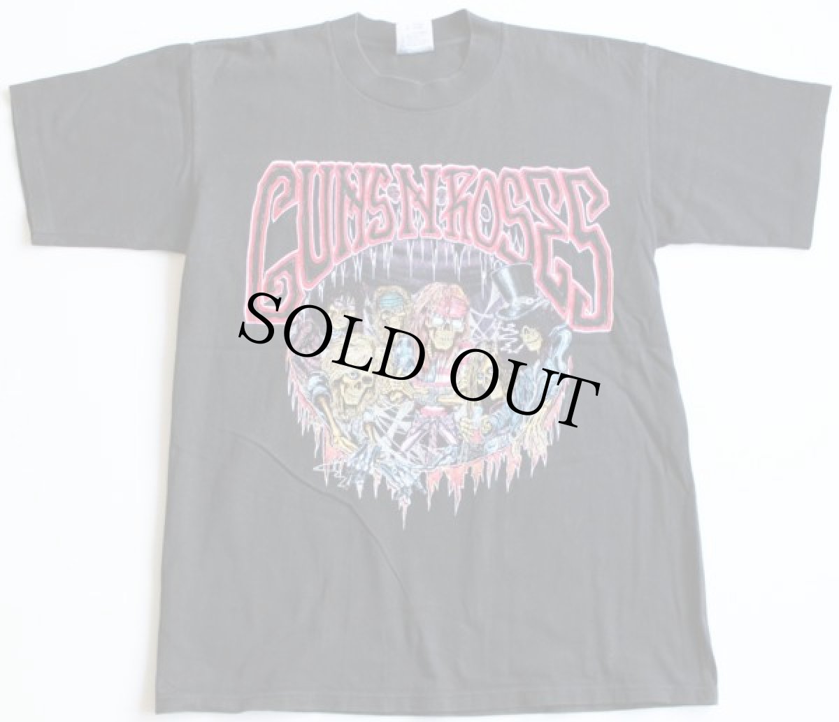 画像1: 90s USA製 GUNS N' ROSESガンズアンドローゼズ USE YOUR ILLUSION TOUR 1991-1992 コットン バンドTシャツ L (1)