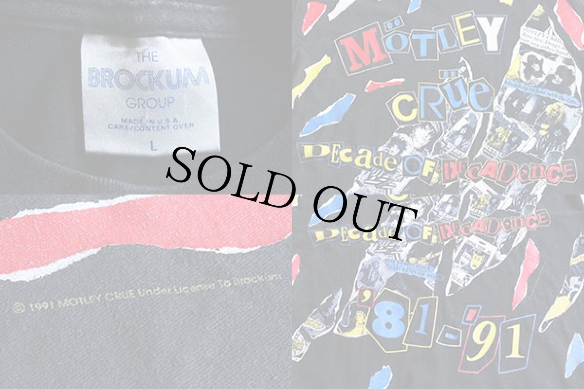 画像3: 90s USA製 MotleyCrue モトリークルー コットン バンドTシャツ 黒 L (3)