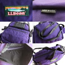 画像3: 90s USA製 L.L.Bean 3WAY ナイロン ウエストバッグ 紫 (3)