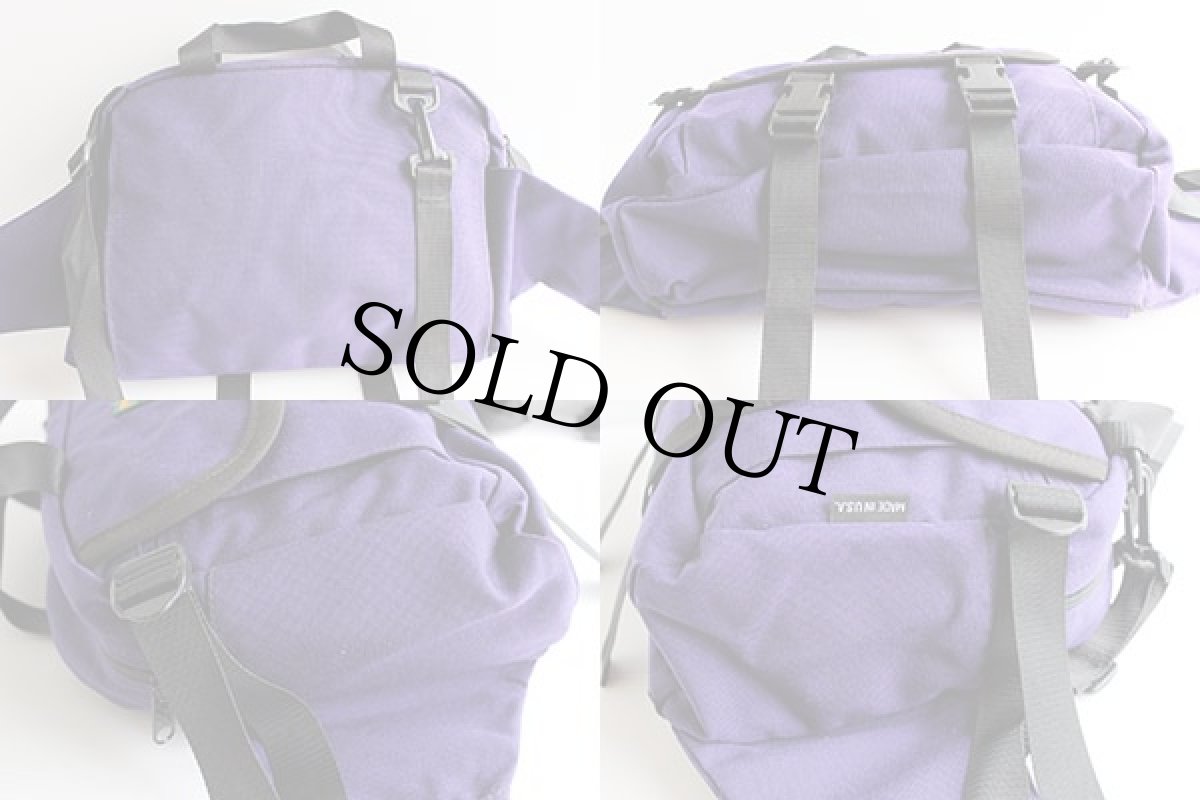 画像2: 90s USA製 L.L.Bean 3WAY ナイロン ウエストバッグ 紫 (2)