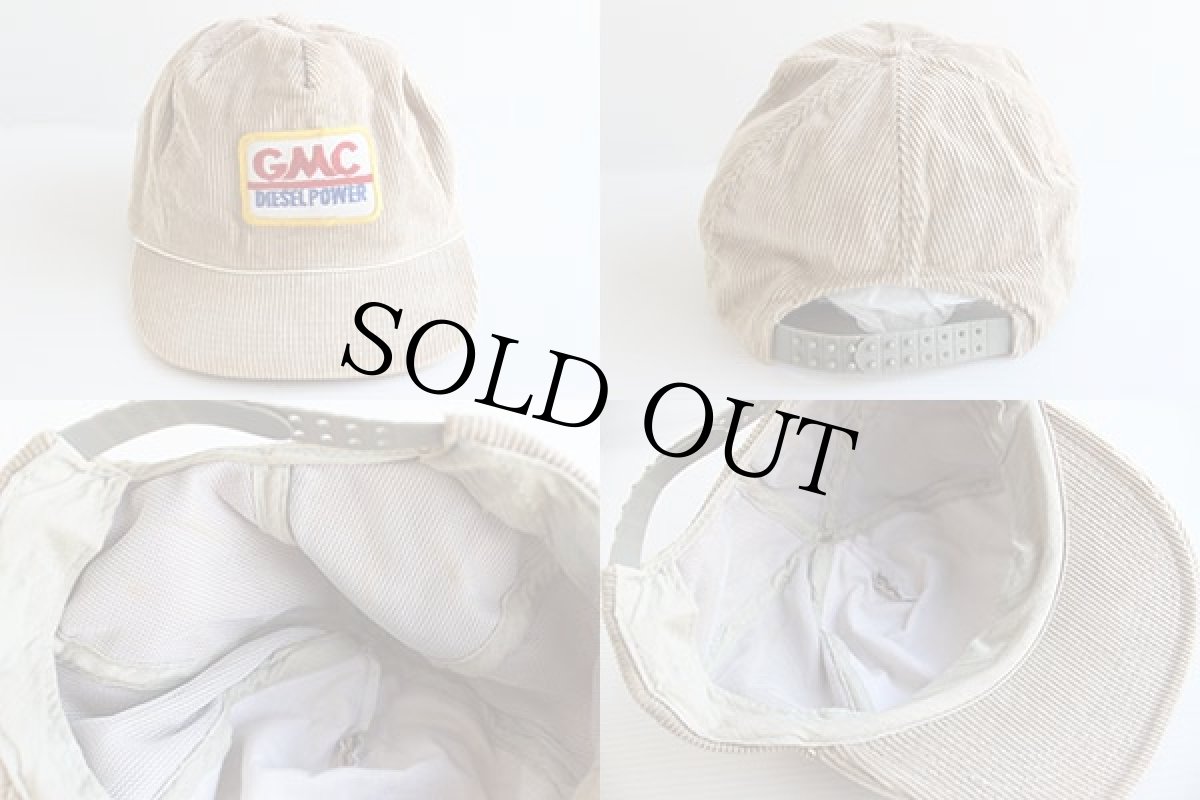 画像3: 80s GMC パッチ付き コーデュロイキャップ 薄茶 (3)