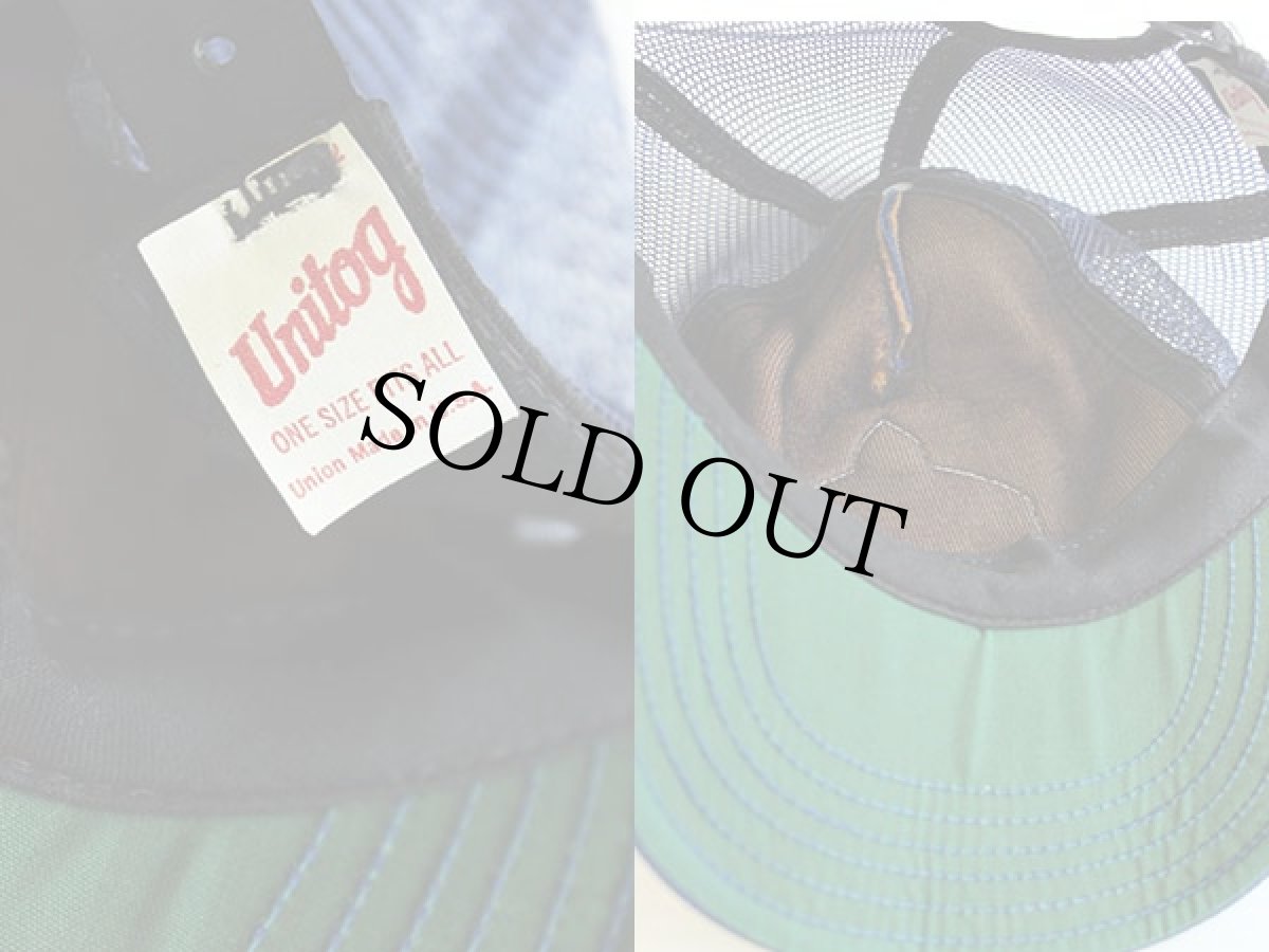 画像3: 80s USA製 AMOCO パッチ付き メッシュキャップ 青 (3)