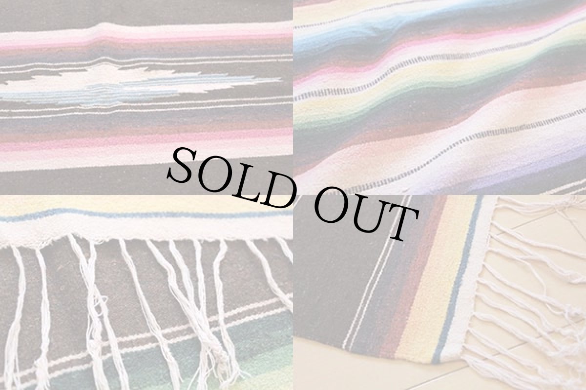 画像3: ビンテージ メキシカン ラグ サラペ (3)