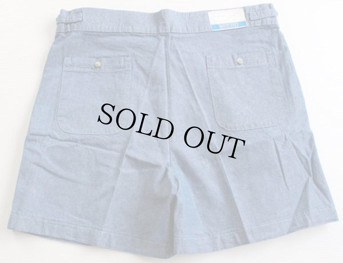 画像3: デッドストック★80s USA製 LANDS'ENDランズエンド シャンブレー ショートパンツ w38★ショーツ (3)