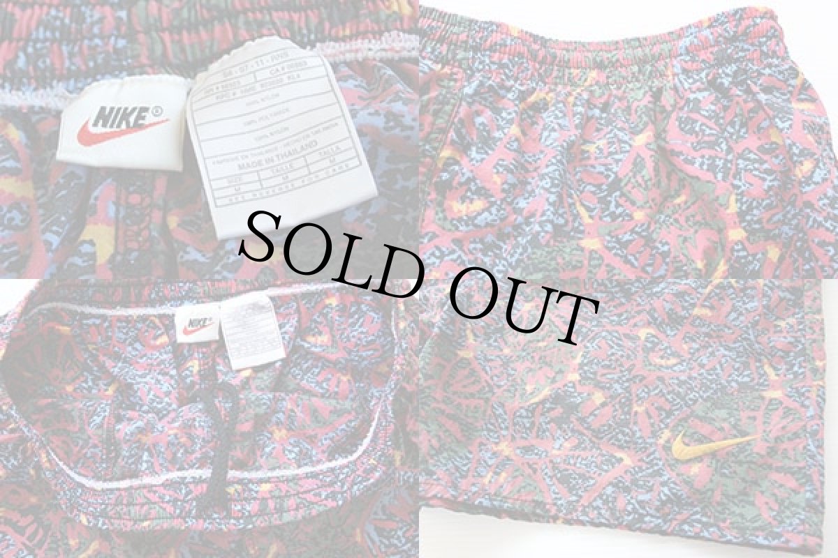 画像3: 90s NIKEナイキ 総柄 ナイロン ショートパンツ M★ショーツ (3)