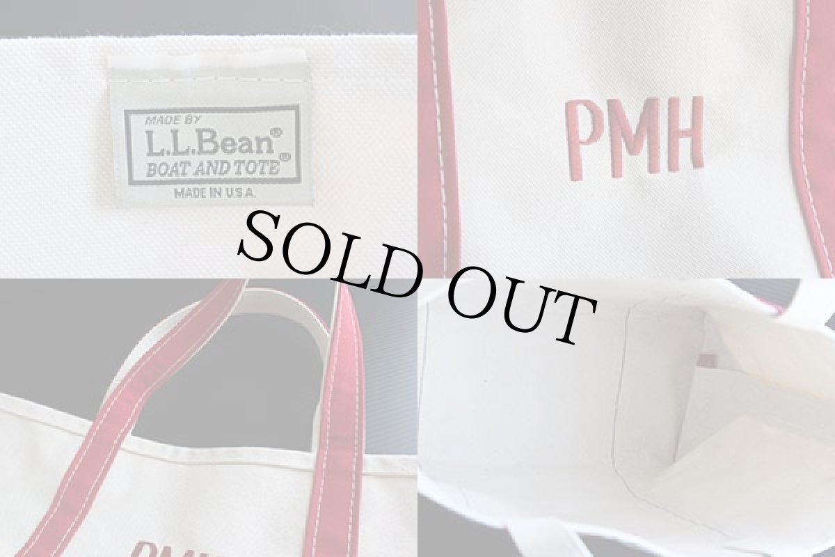 画像2: USA製 L.L.Bean BOAT AND TOTE ロングハンドル キャンバス トートバッグ 赤 M★ミディアム (2)