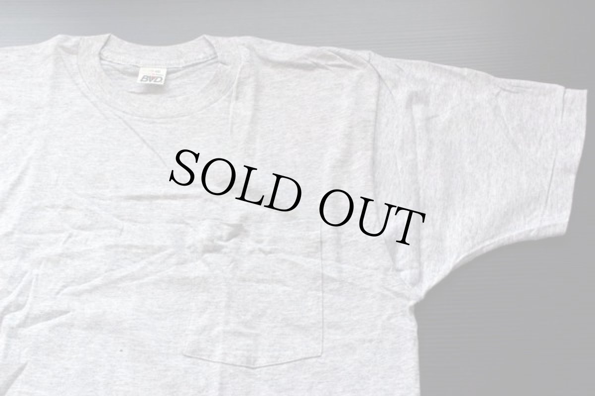 画像2: デッドストック★80s USA製 BVD ポケットTシャツ 杢グレー XL (2)