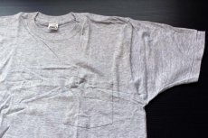 画像2: デッドストック★80s USA製 BVD ポケットTシャツ 杢グレー XL (2)