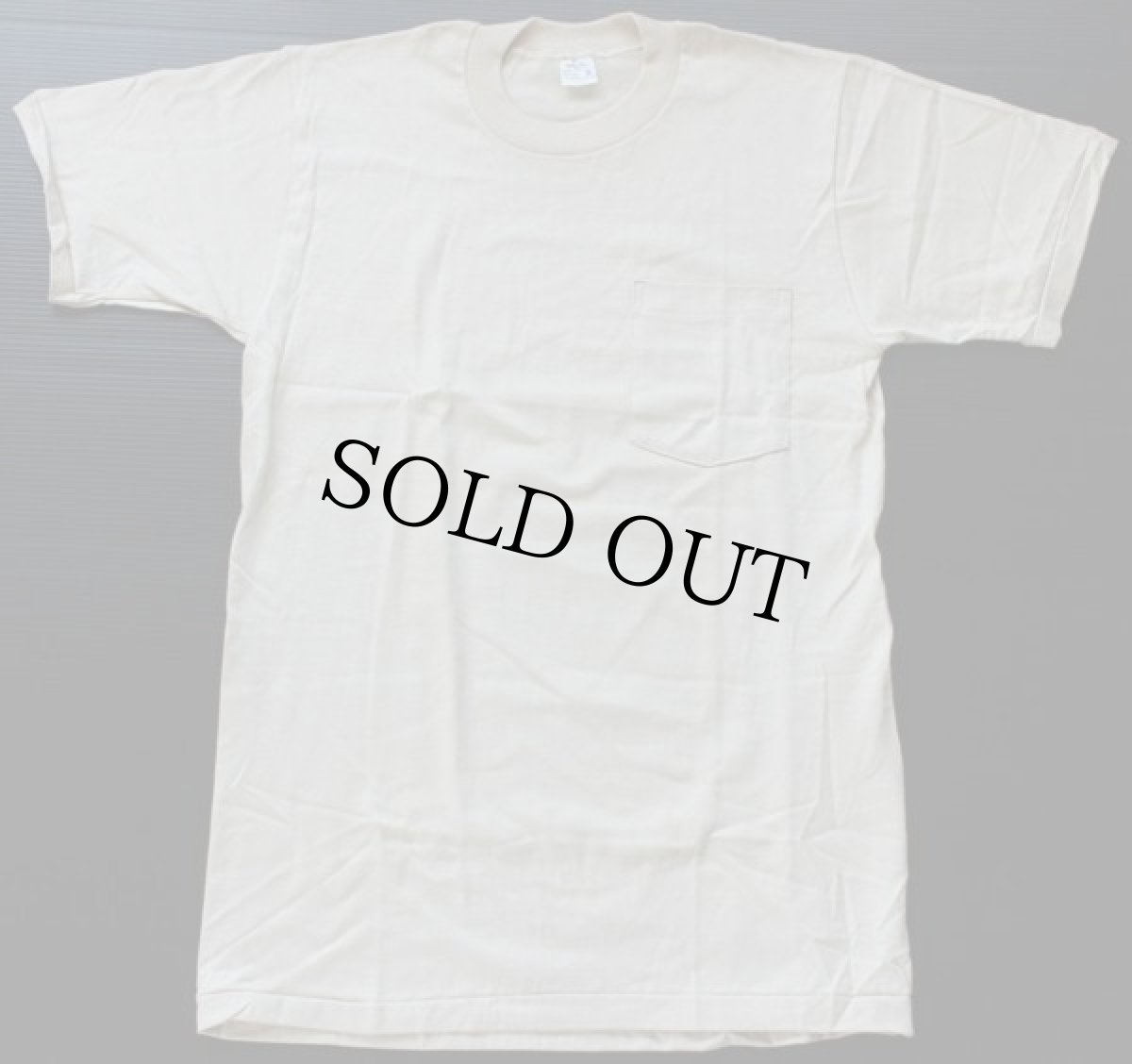 画像2: デッドストック★70s JCPenney コットン ポケットTシャツ ベージュ S (2)