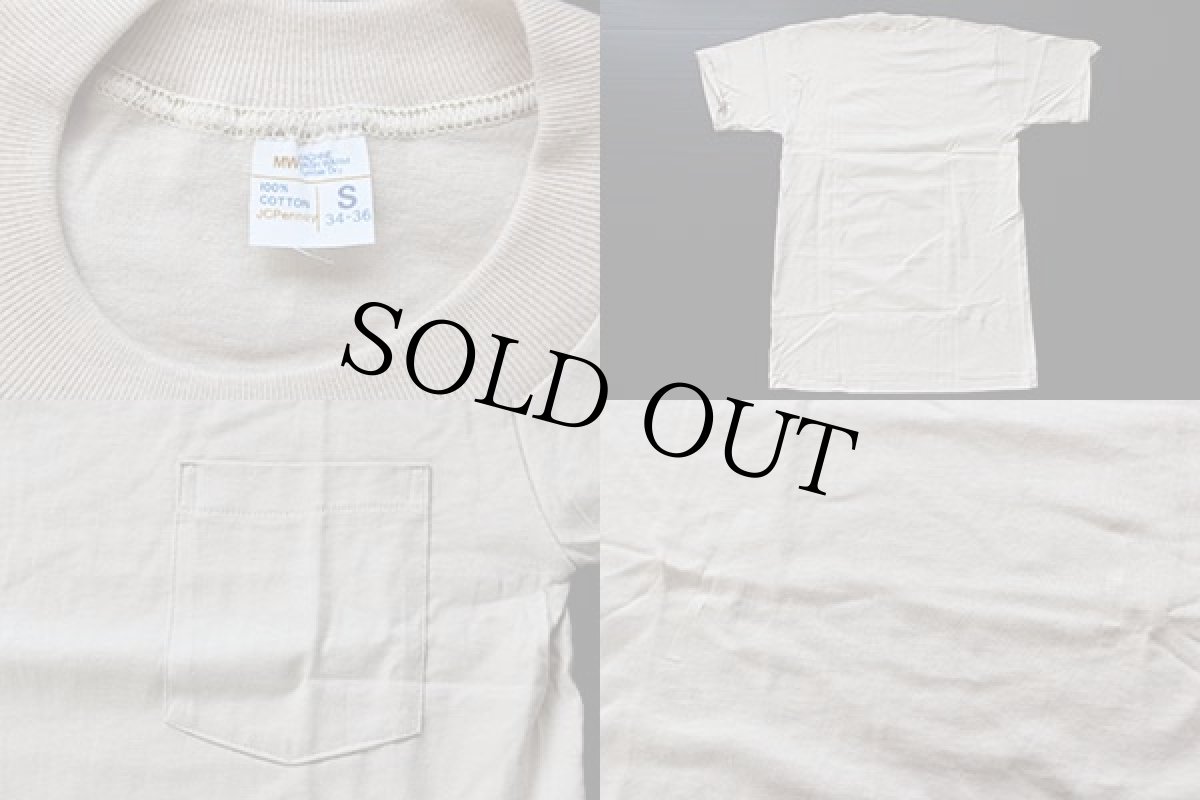 画像3: デッドストック★70s JCPenney コットン ポケットTシャツ ベージュ S (3)