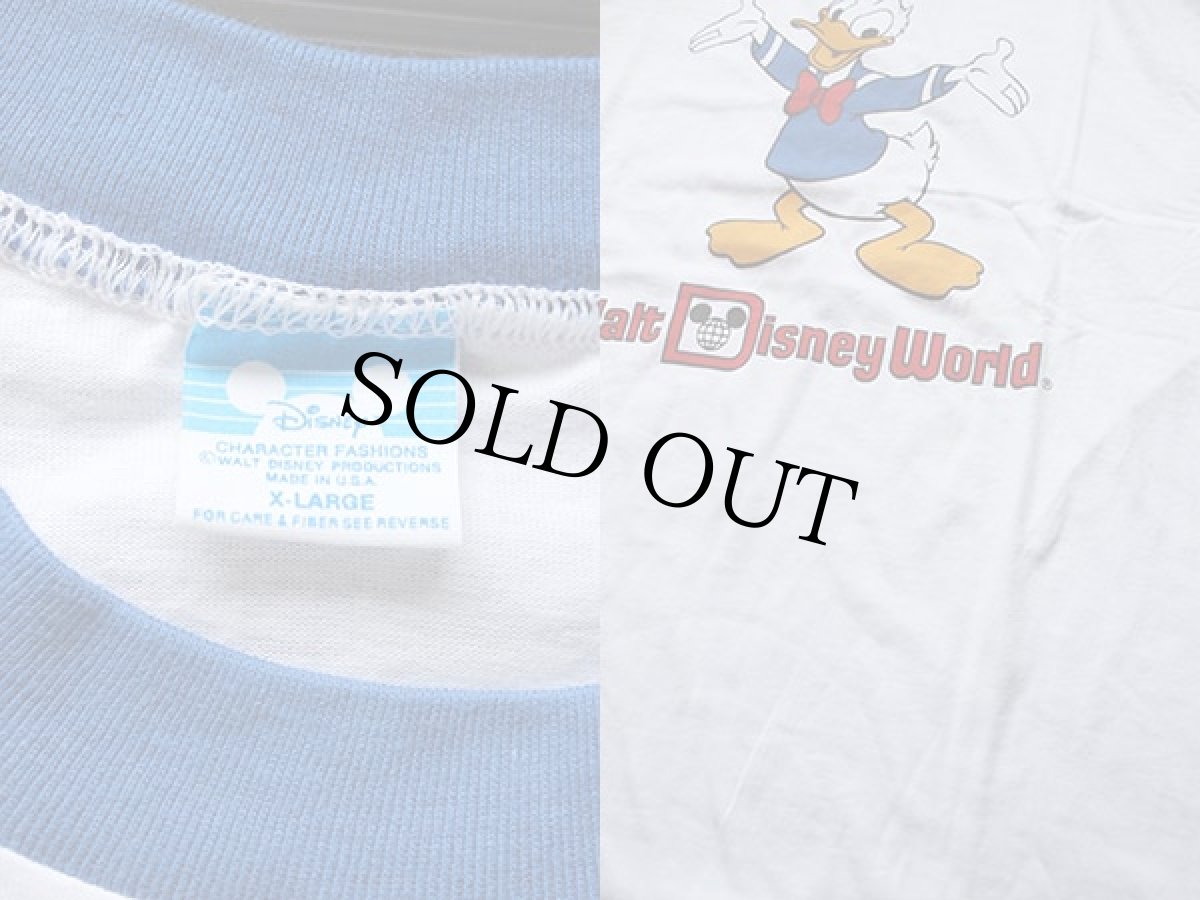 画像3: デッドストック★80s USA製 ドナルドダック リンガーTシャツ XL (3)