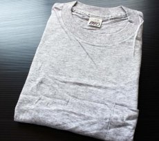画像1: デッドストック★80s USA製 BVD ポケットTシャツ 杢グレー XL (1)