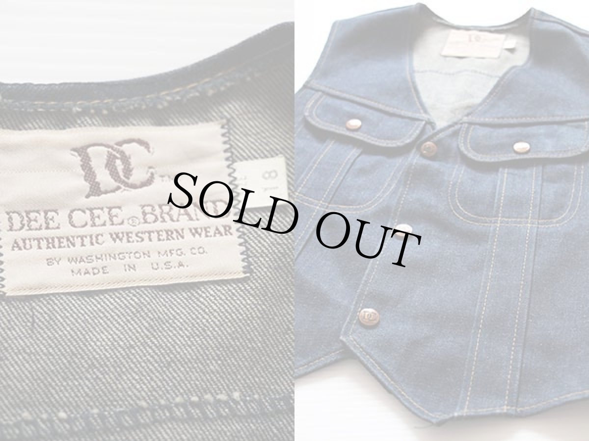 画像3: 70s USA製 WASHINGTON DEE CEE デニムベスト 18 (3)